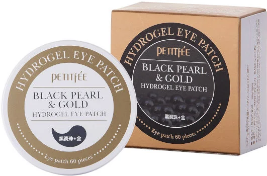 Petitfee Black Pearl & Gold hydrożelowe płatki pod oczy ze złotem i wyciągiem z czarnej perły Petitfee Black Pearl & Gold hydrożelowe płatki pod oczy ze złotem i wyciągiem z czarnej perły