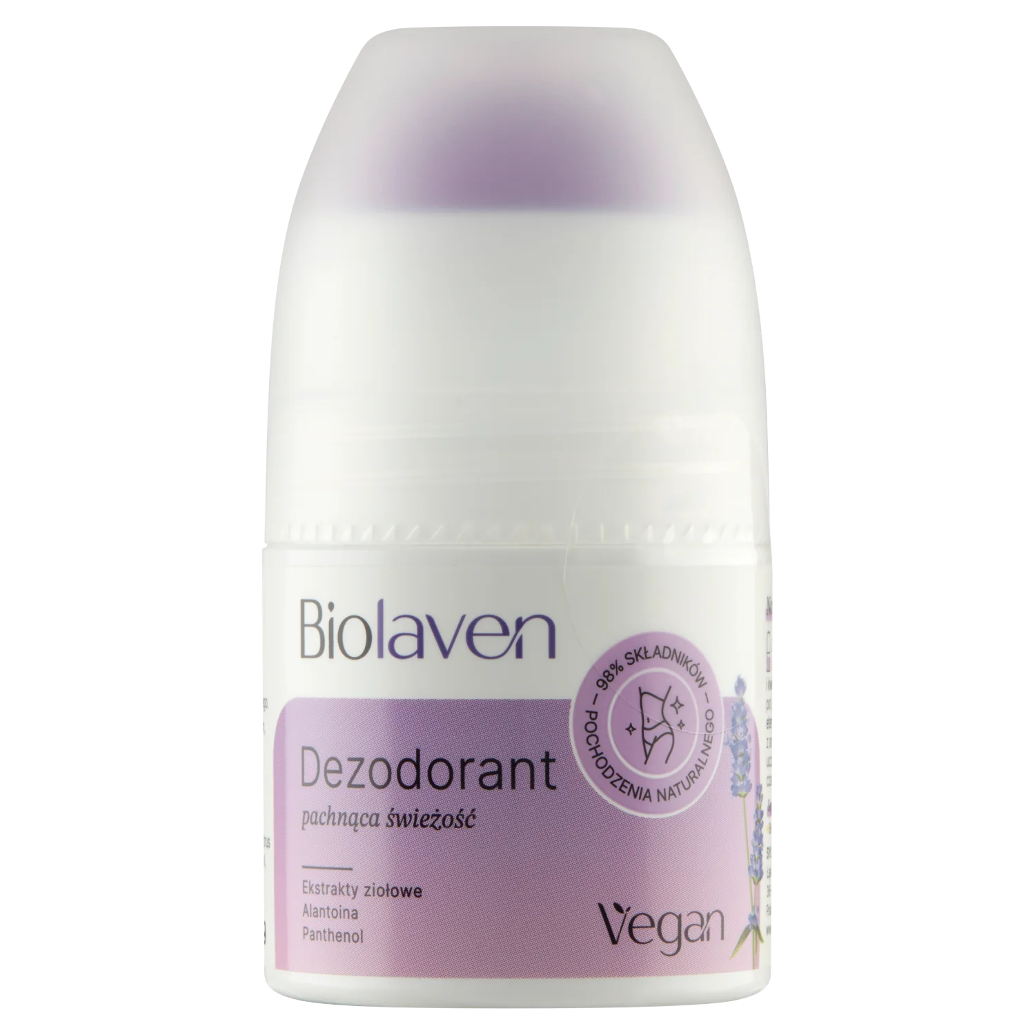 Biolaven organic dezodorant Olej z pestek winogron & Olejek lawendowy, 50 ml
