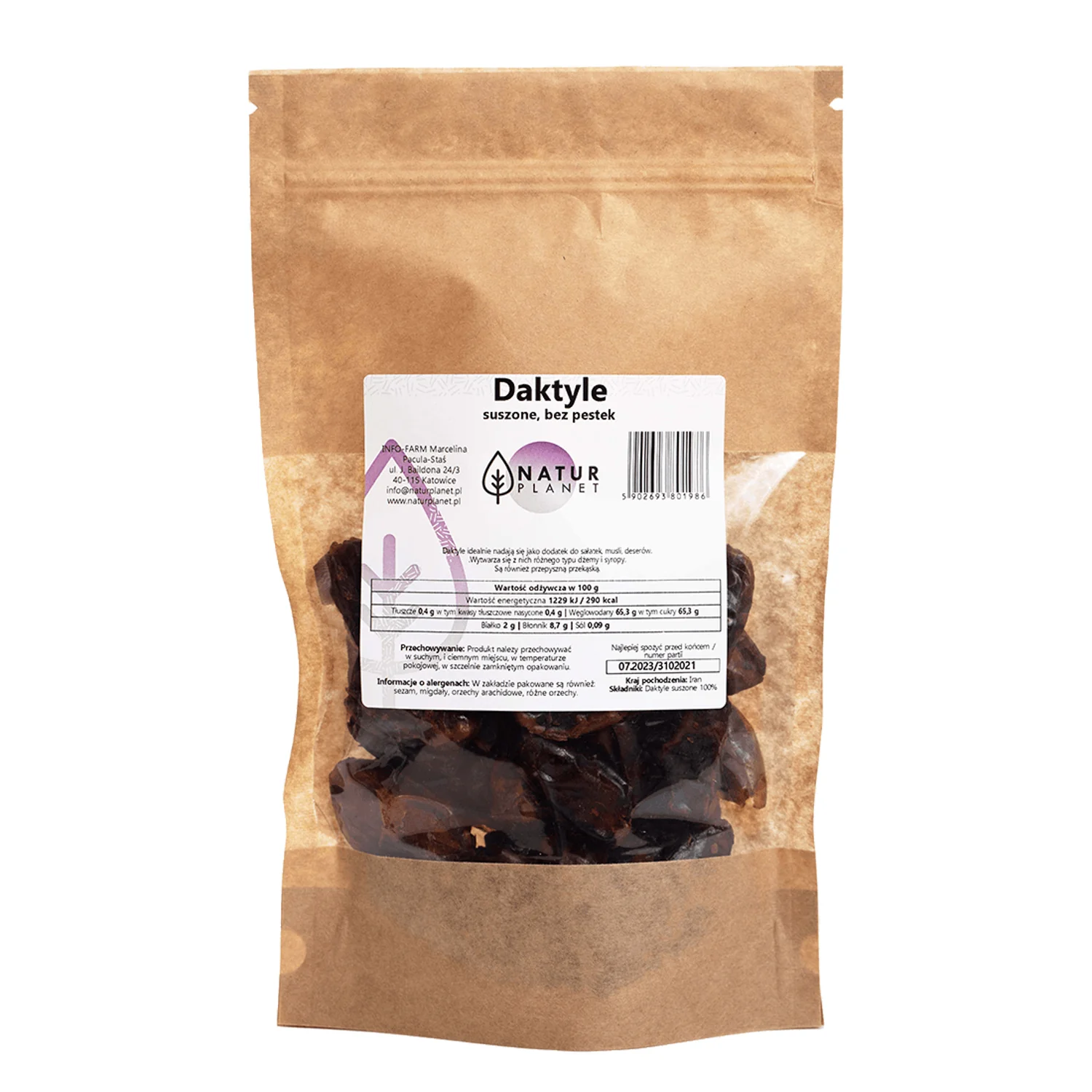 Natur Planet daktyle suszone, 250 g