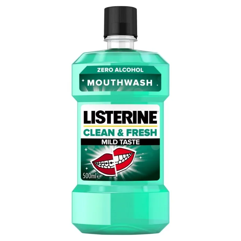 Listerine Clean&Fresh Płyn do płukania jamy ustnej Mild taste, 500 ml