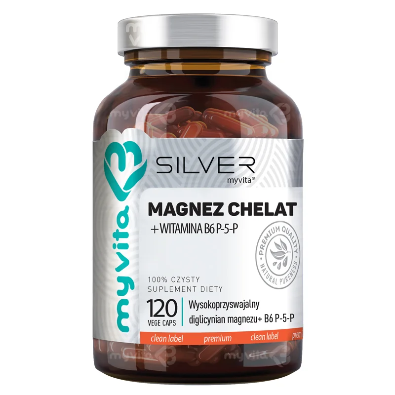 MyVita Silver Magnez Chelat + B6 P-5-P 120 kapsułek