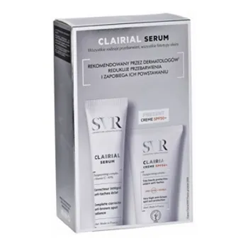SVR Clairial, serum redukujące przebarwienia, 30 ml + krem ochronny na przebarwienia, SPF50, 50 ml gratis 