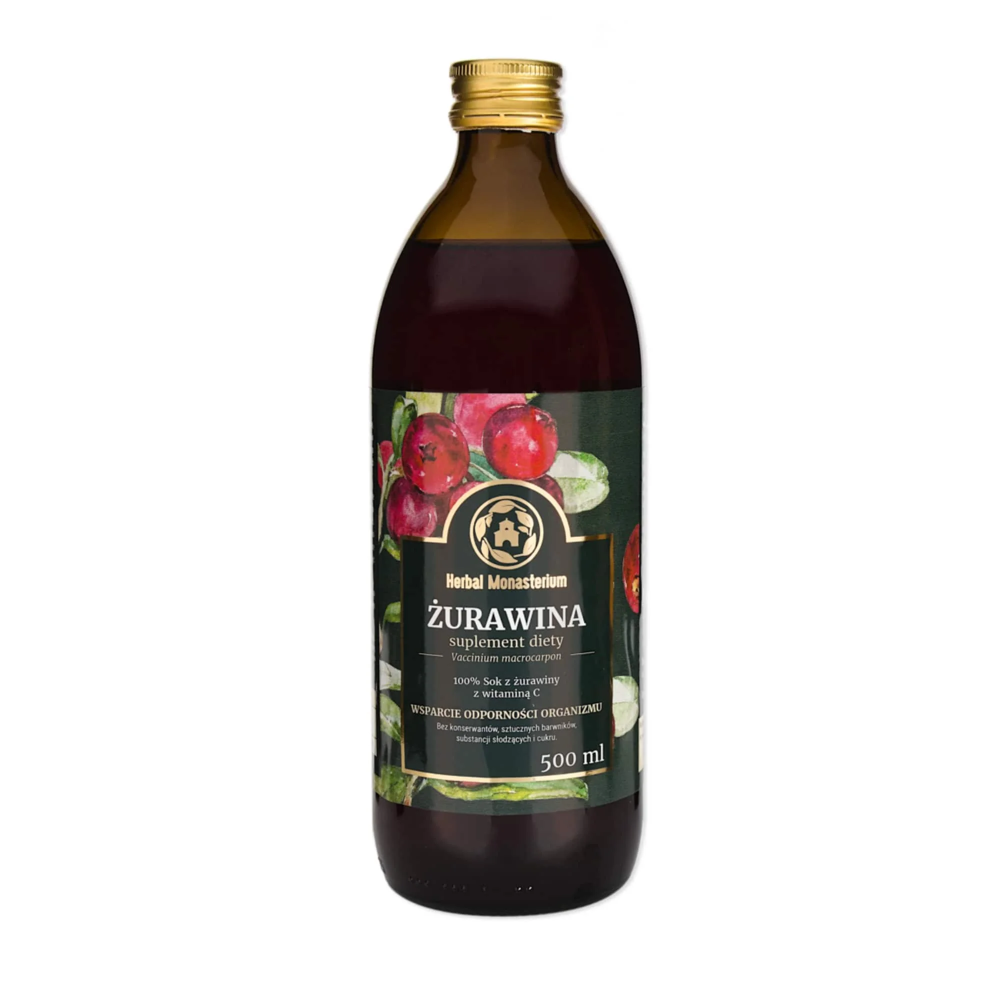Herbal Monasterium sok z żurawiny, 500 ml