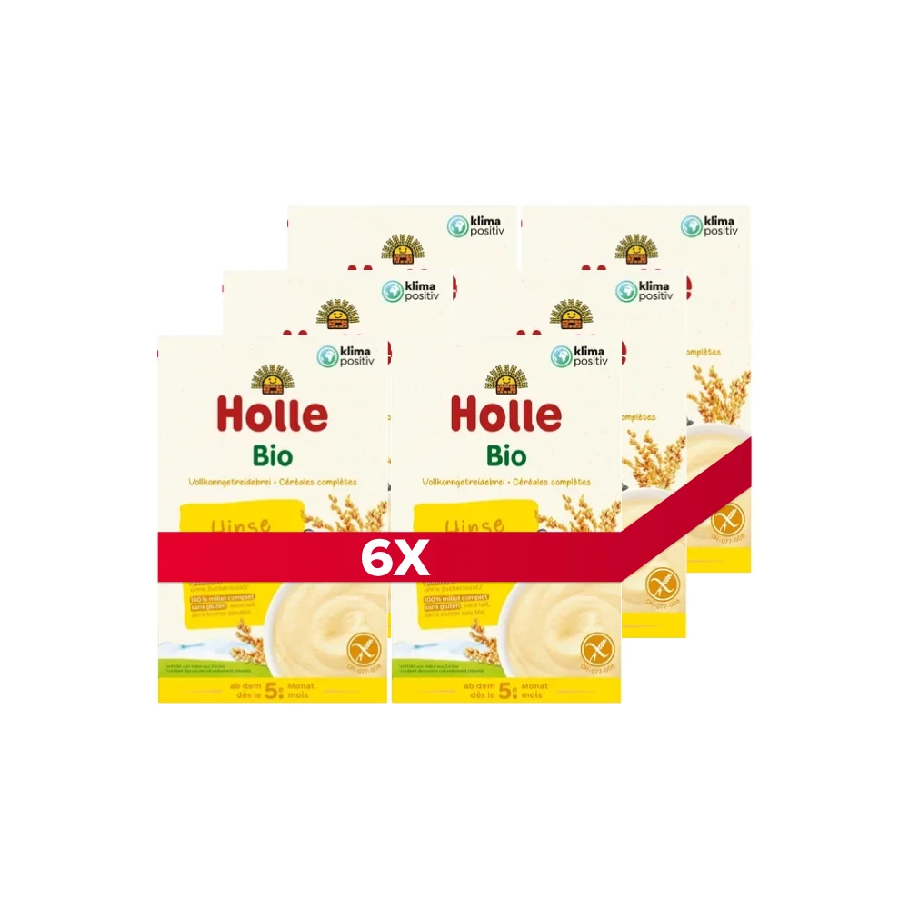 Holle BIO kaszka jaglana pełnoziarnista, 6 x 250 g