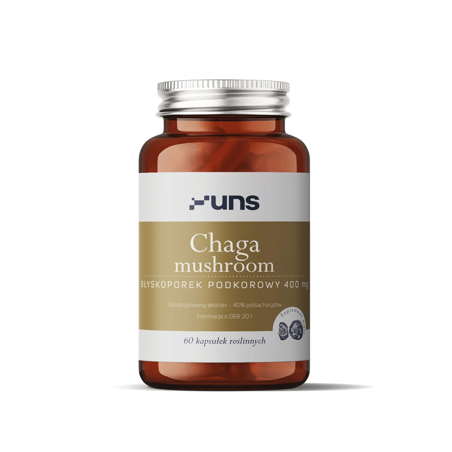 UNS Chaga mushroom 60 kapsułek wege