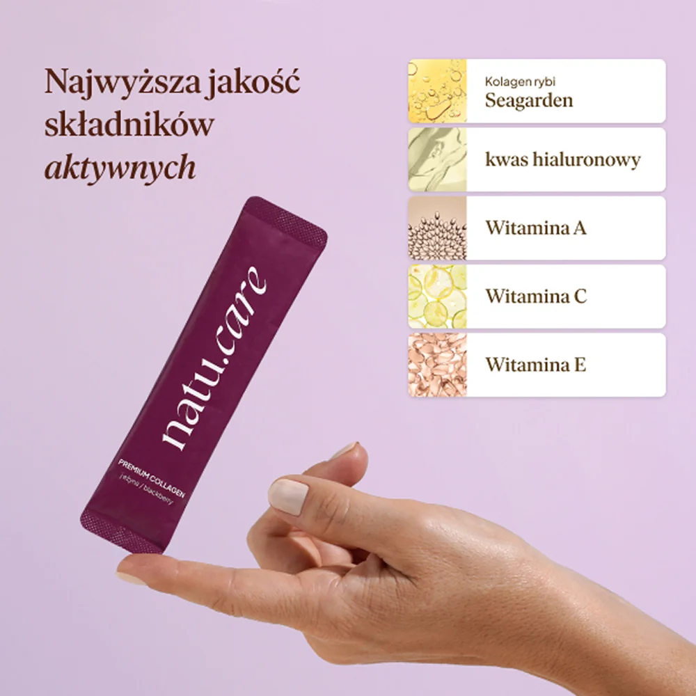 Natu.Care Premium Kolagen Rybi o smaku jeżyny, 30 saszetek
