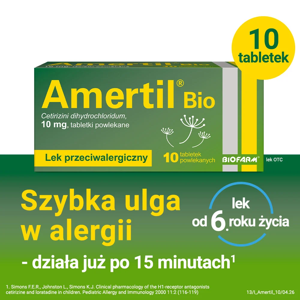 Amertil Bio 10 mg 10 tabletek powlekanych