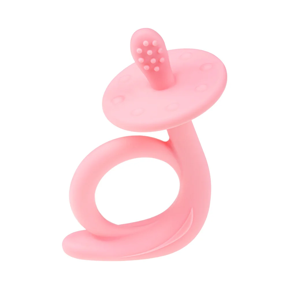 Akuku gryzak silikonowy ślimak Pink, 1 szt.