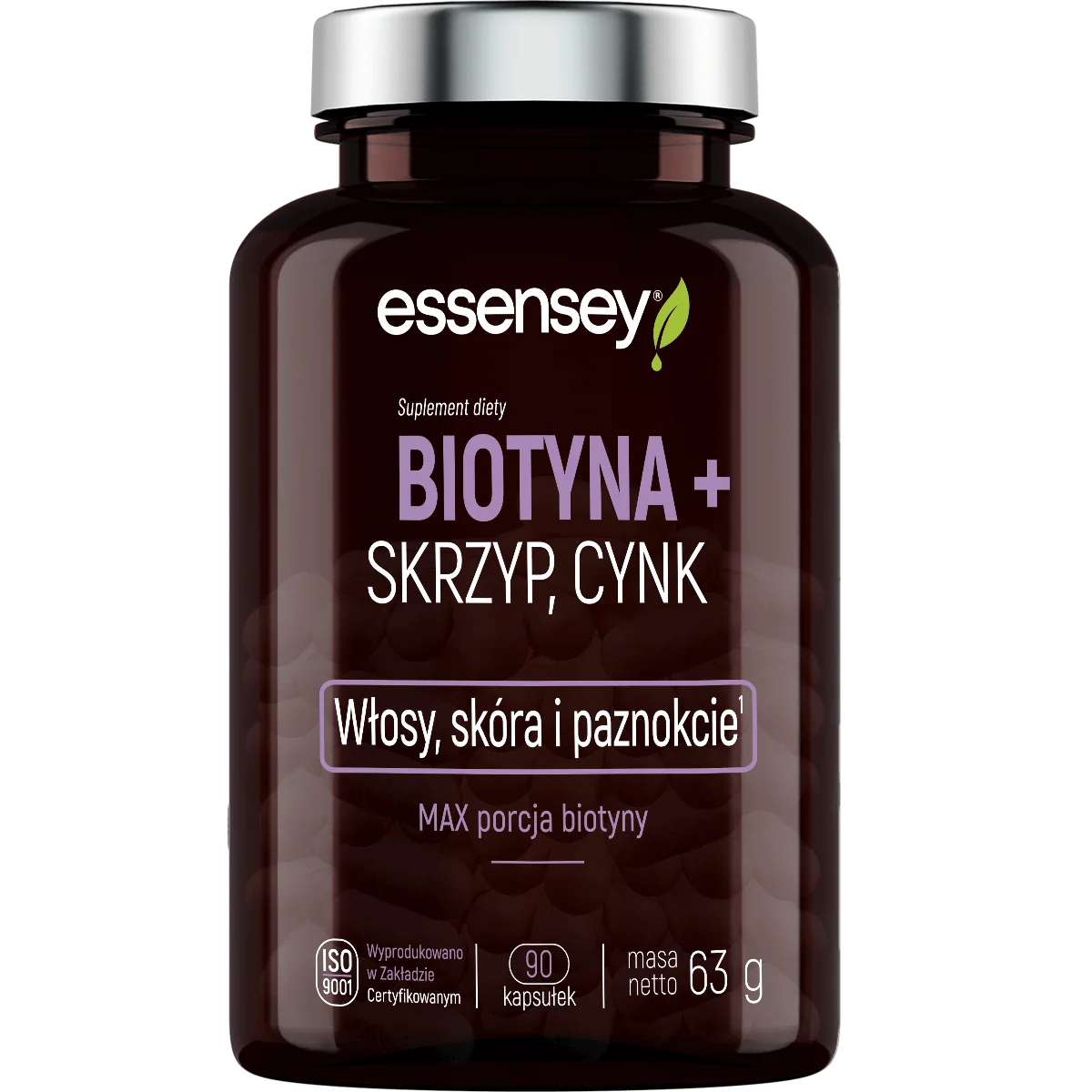 Essensey Biotyna + Skrzyp, Cynk 90 kapsułek