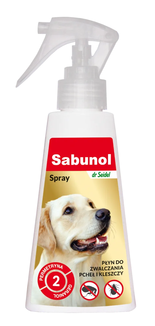 dr Seidel Sabunol spray przeciw pchłom i kleszczom dla psów, 100 ml