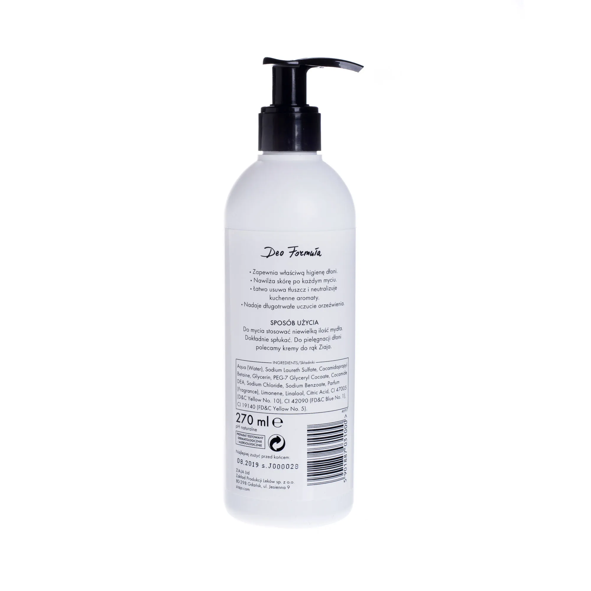 Ziaja Tamaryndowiec z zieloną pomarańczą mydło do rąk w żelu, 270 ml