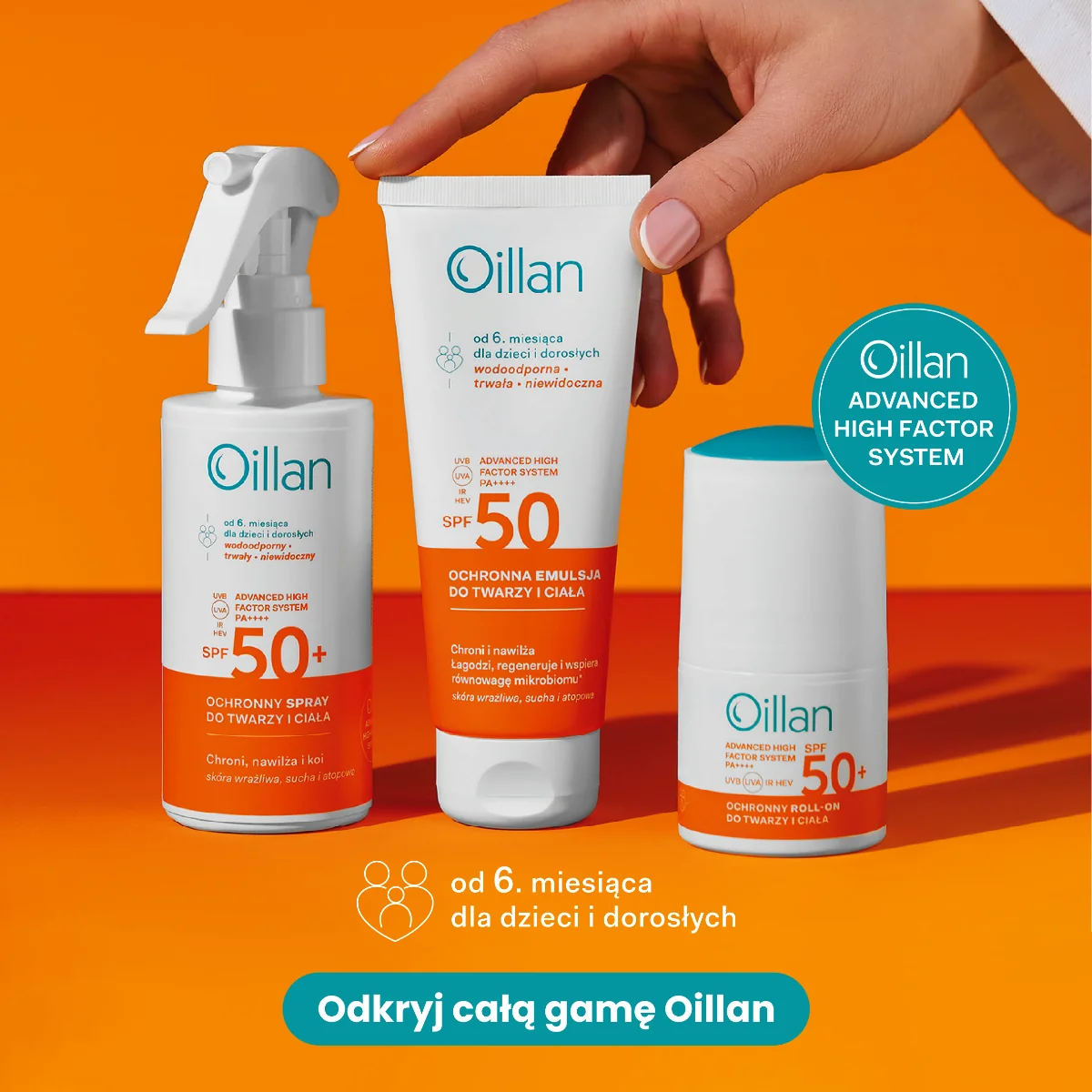 Oillan Sun Ochronny spray do twarzy i ciała, 125 ml