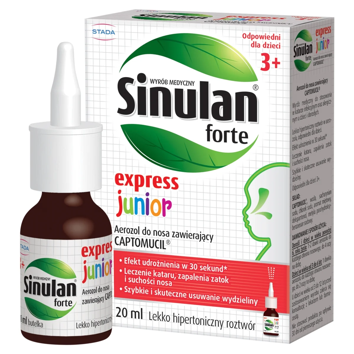 Sinulan Express Forte Junior areozol do nosa, 20 ml