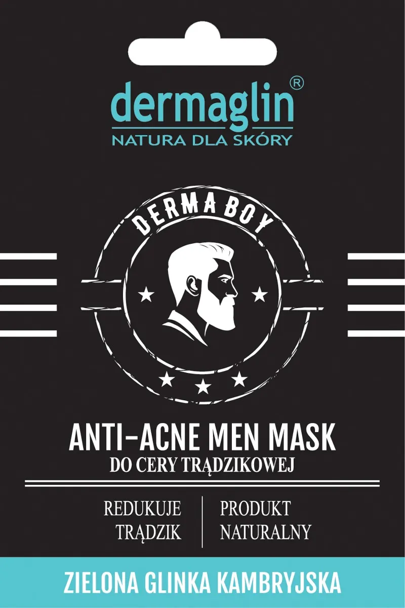 Dermaglin Derma Boy Anti-acne Mask maseczka do cery trądzikowej dla mężczyzn, 20 g