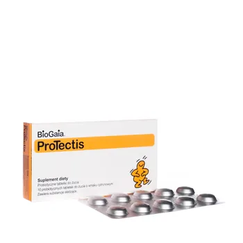BioGaia ProTectis - suplement diety w postaci probiotycznych tabletek do żucia, 10 szt. 