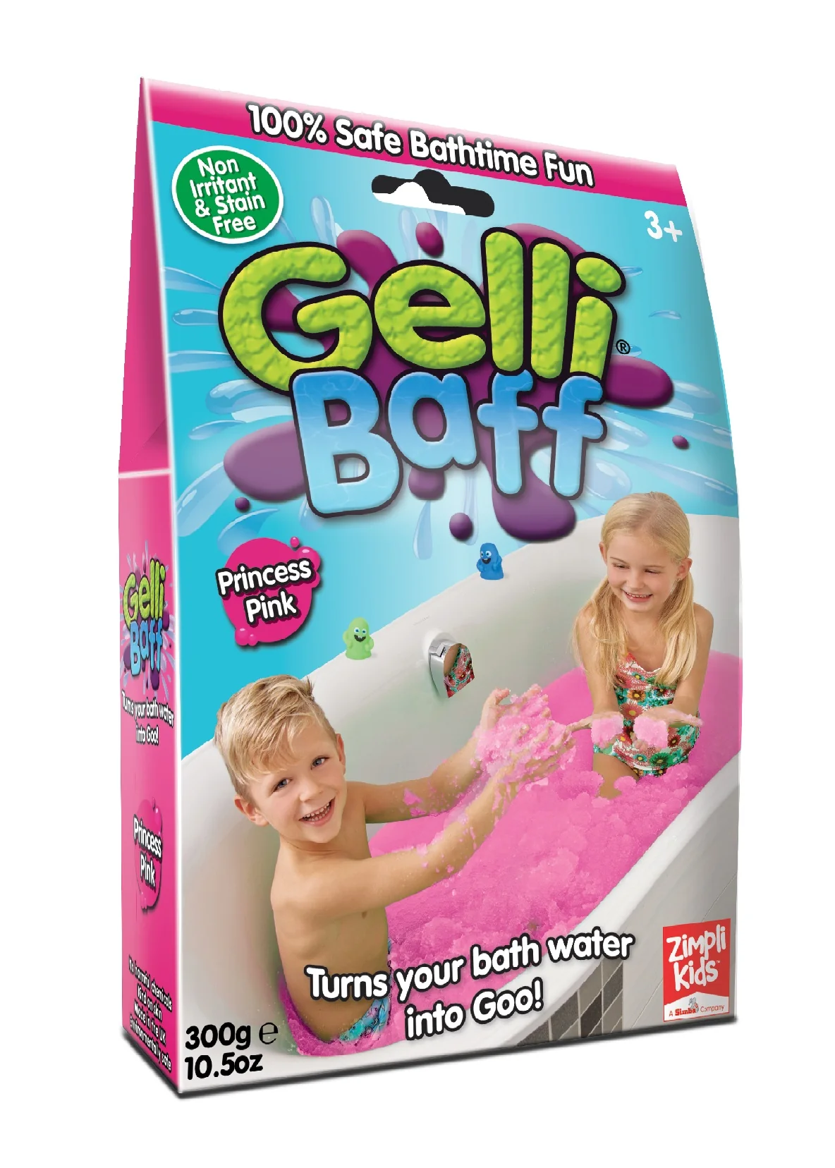 Zimpli Kids Gelli Baff Magiczny proszek do kąpieli Różowy, 300 g