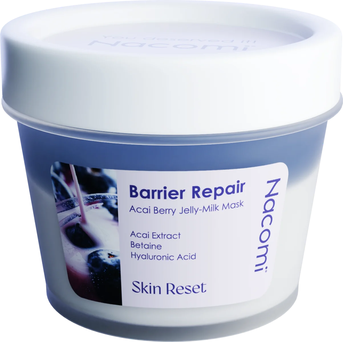 Nacomi Barrier Repair maska do twarzy Acai Berry, 80 ml