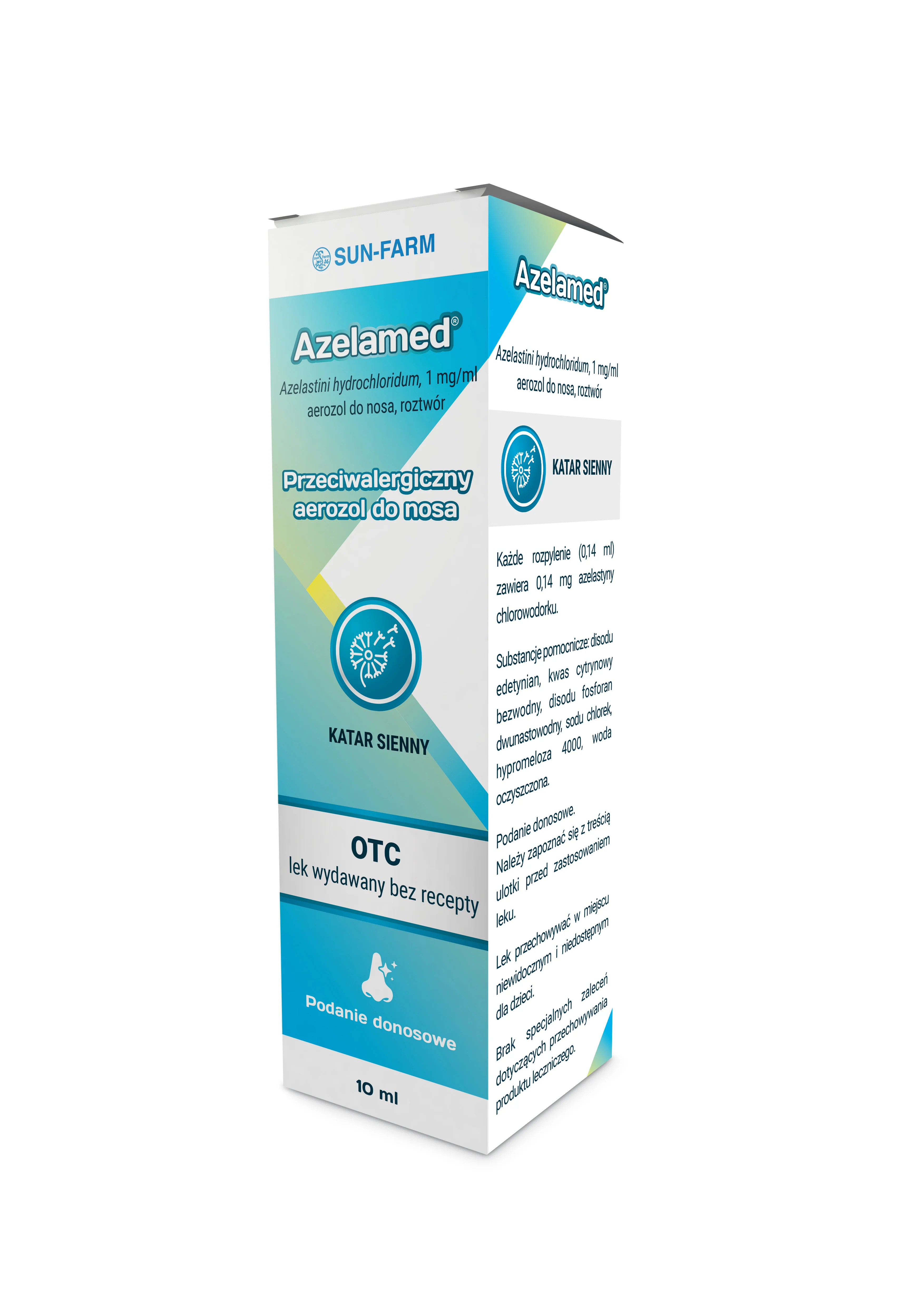 Azelamed 1mg/ml aerozol do nosa, roztwór, 10 ml