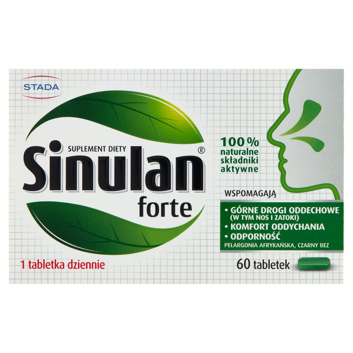 Sinulan forte suplement diety, 60 tabletek