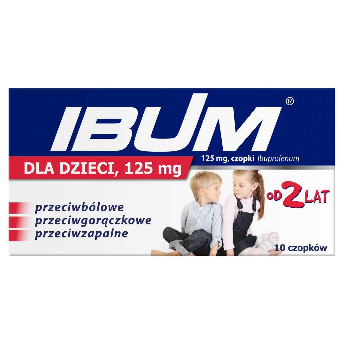 Ibum dla dzieci 125 mg 10 czopków