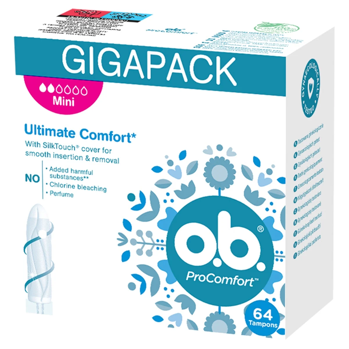 o.b. ProComfort Mini tampony, 64 szt.