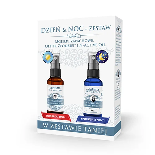 Oils&Therapy zestaw Dzień & Noc, mgiełka zapachowa Olejek Złodziei®, 100 ml + mgiełka zapachowa N-Active Sen®, 100 ml