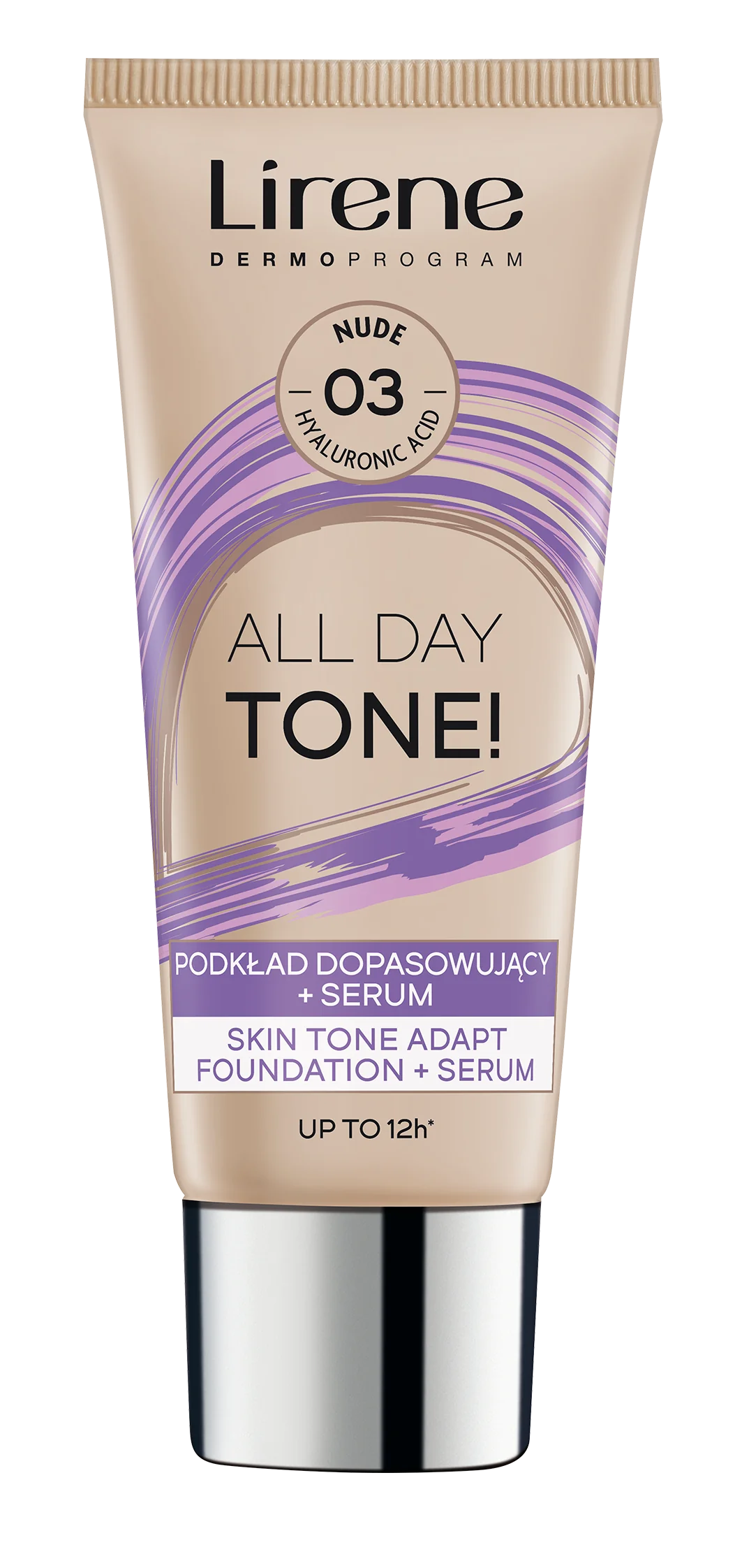 Lirene All Day Tone! podkład dopasowujący + serum, 03 nude, 30 ml