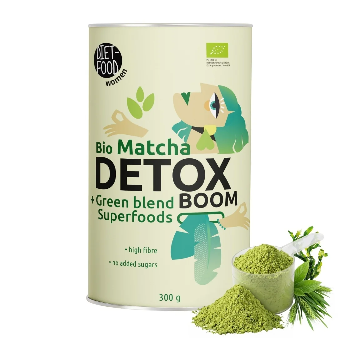 DIET-FOOD Matcha Detox Boom Bio proszek, 300 g