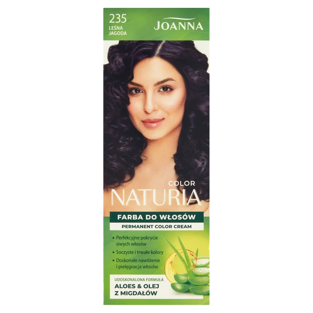 Joanna Naturia Color farba do włosów nr 235 Leśna Jagoda, utleniacz 60 g + farba 40 g