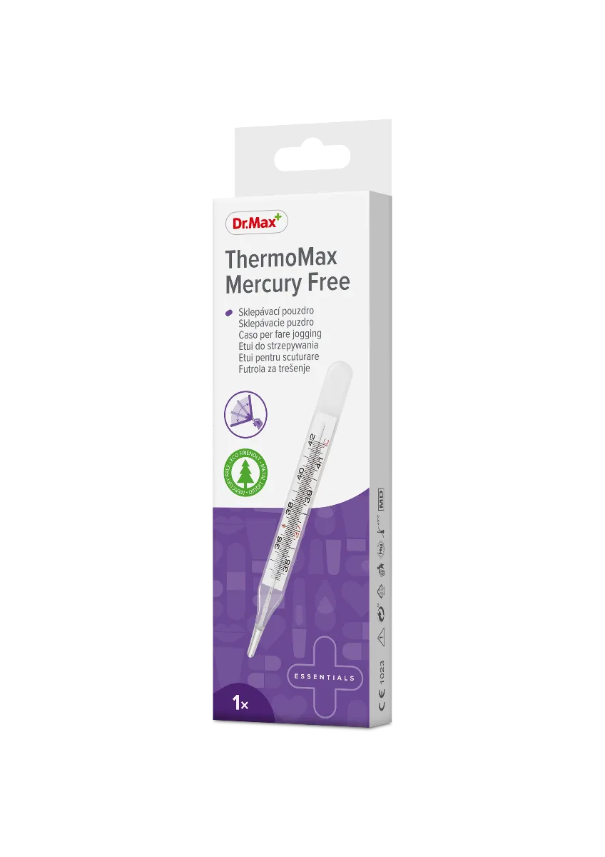 ThermoMax Mercury Free Dr.Max, termometr lekarski szklany, 1 sztuka