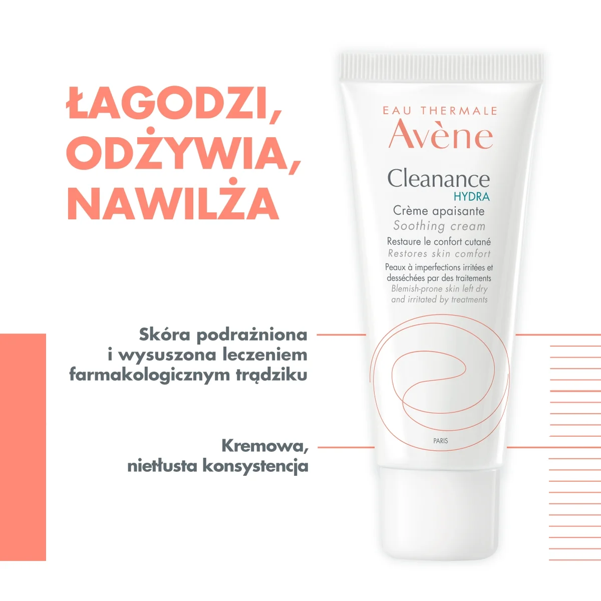 Avene Cleanance Hydra krem łagodzący, 40 ml