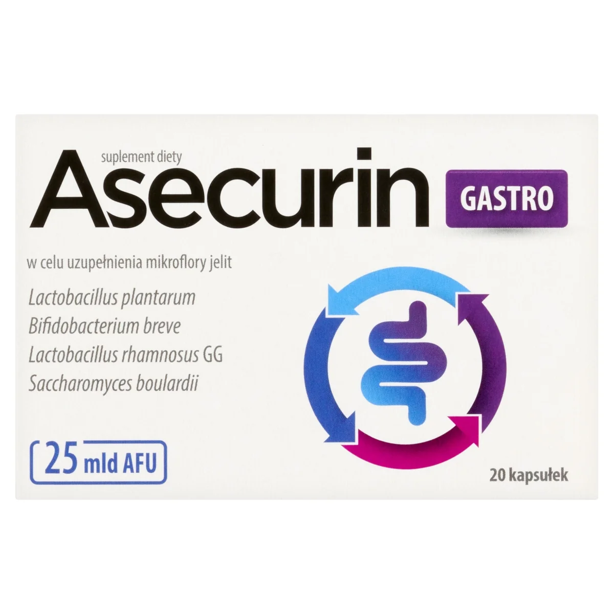 Asecurin Gastro 20 kapsułek