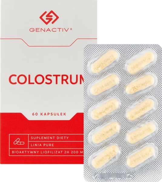 Genactiv Colostrum suplement diety, 60 kapsułek