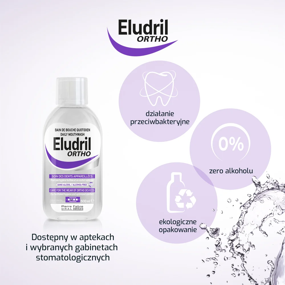 Eludril Ortho płyn do płukania jamy ustnej, 500 ml