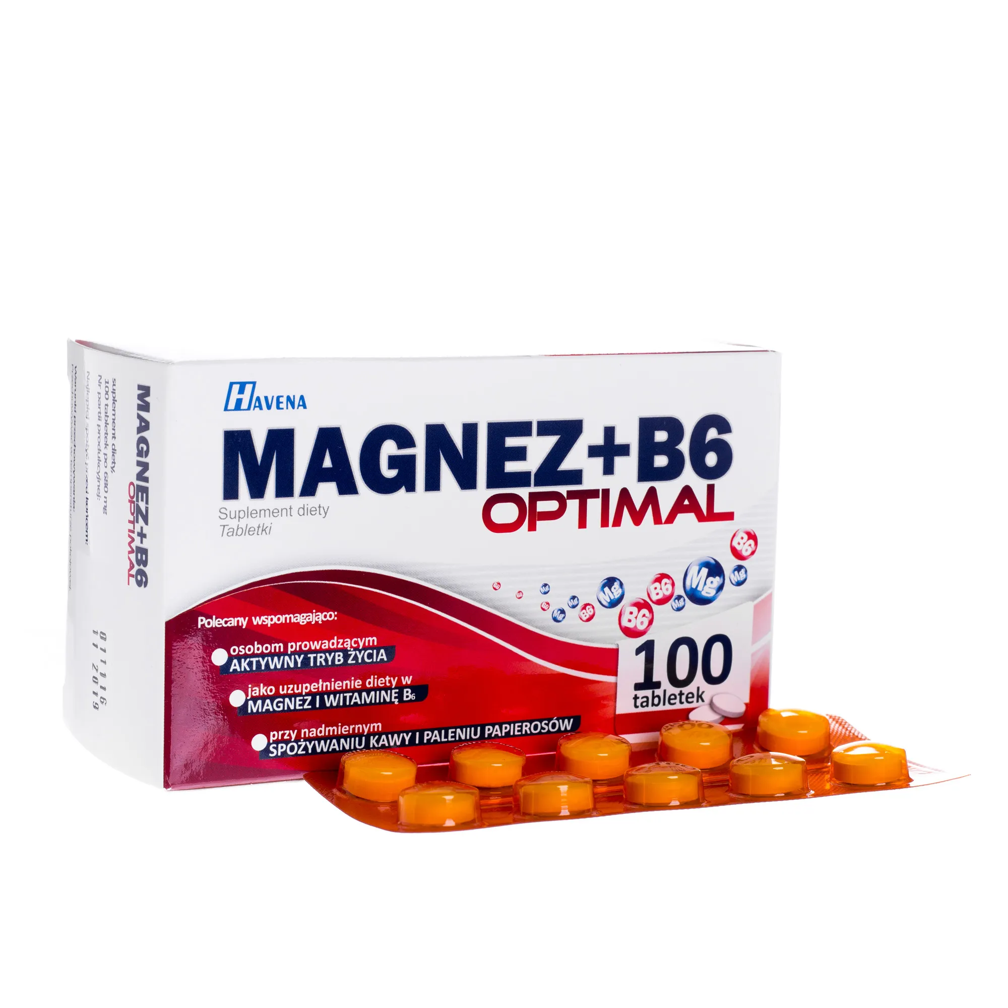 Magnez + B6 Optimal. 100 tabletek