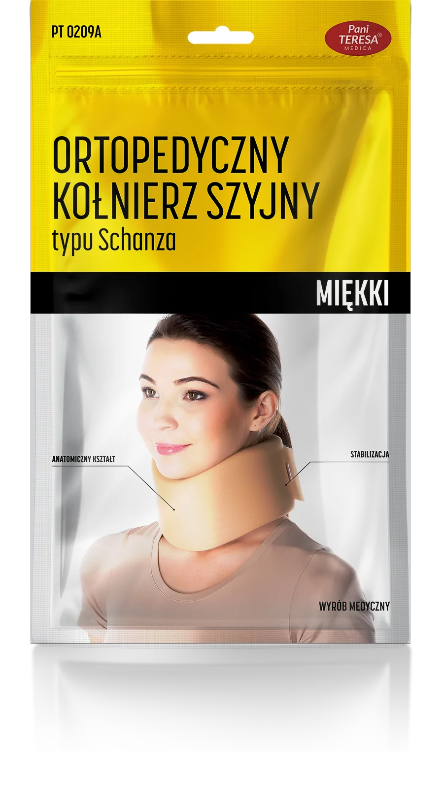 Pani Teresa kołnierz szyjny - ortopedyczny typu Schanza - miękki wys. 8 cm r. M, 1 sztuka
