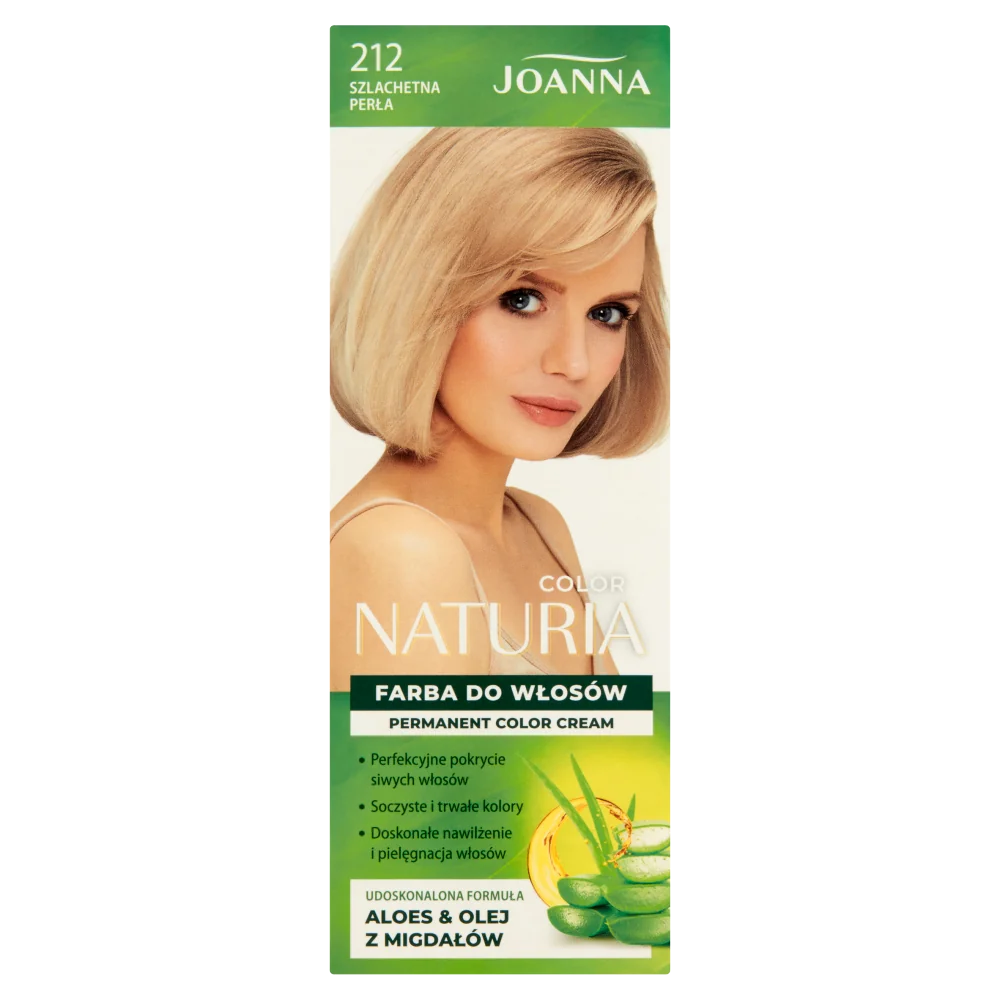 Joanna Naturia Color farba do włosów nr 212 Szlachetna Perła, utleniacz 60 g + farba 40 g