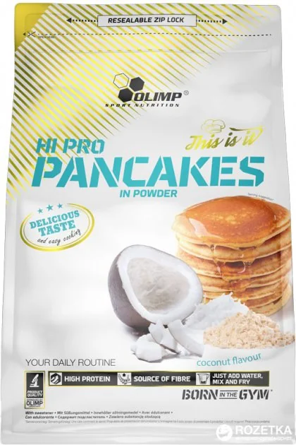 Olimp Hi Pro Pancakes smak kokos, 0,9 kg