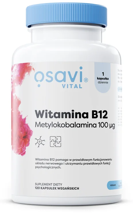 Osavi Witamina B12 Metylokobalamina 100 μg 120 kapsułek wegańskich
