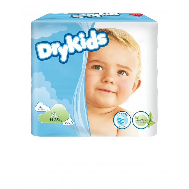 Pieluchomajtki dla dzieci TENA Dry Kids XL (11-25 kg), 30 sztuk