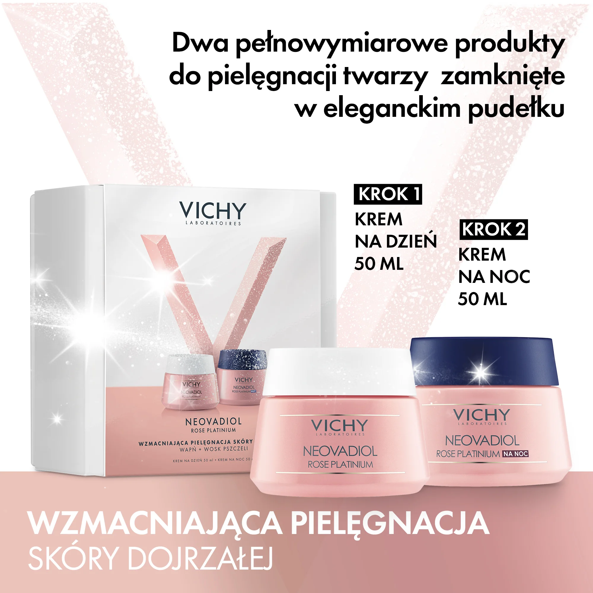 Vichy Neovadiol Rose XMass25 Zestaw krem na dzień, 50 ml + krem na noc, 50 ml