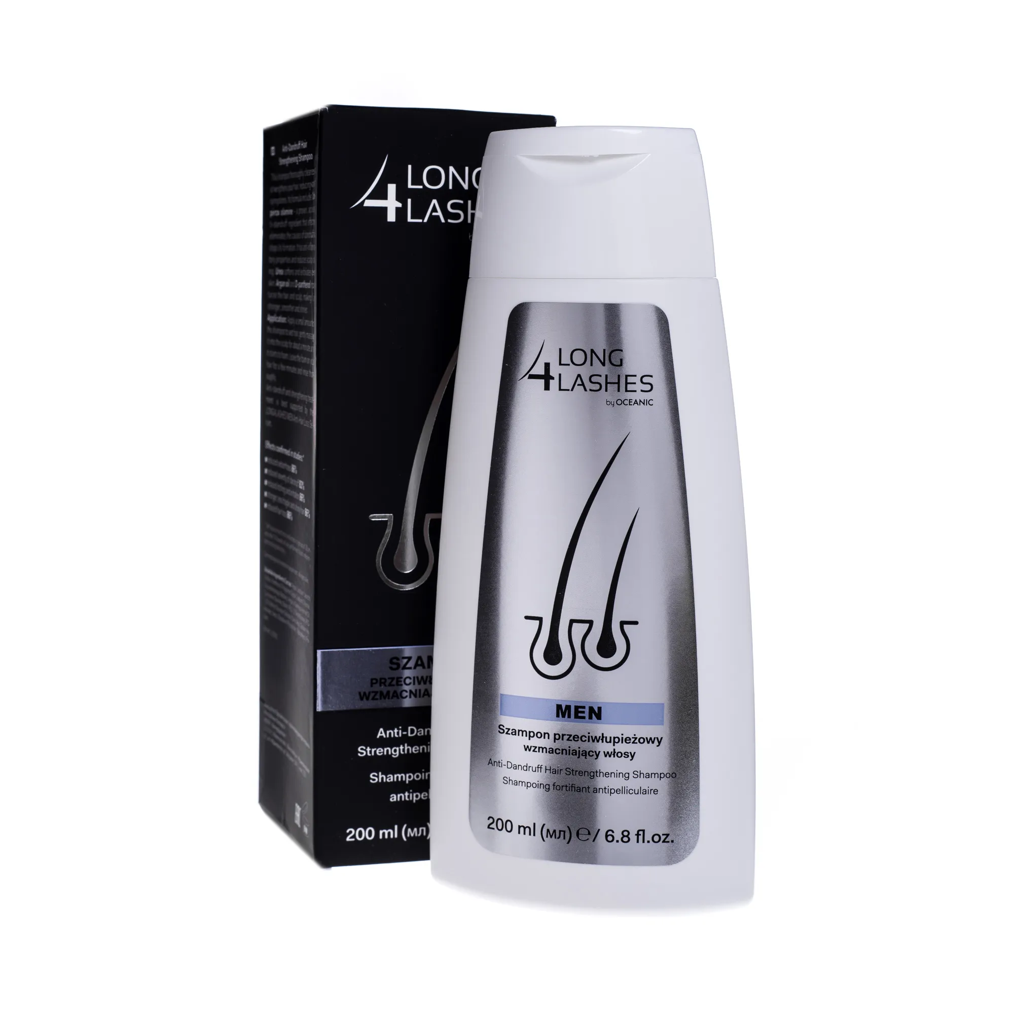 Long 4 Lashes, szampon przeciwłupieżowy dla mężczyzn, 200 ml 