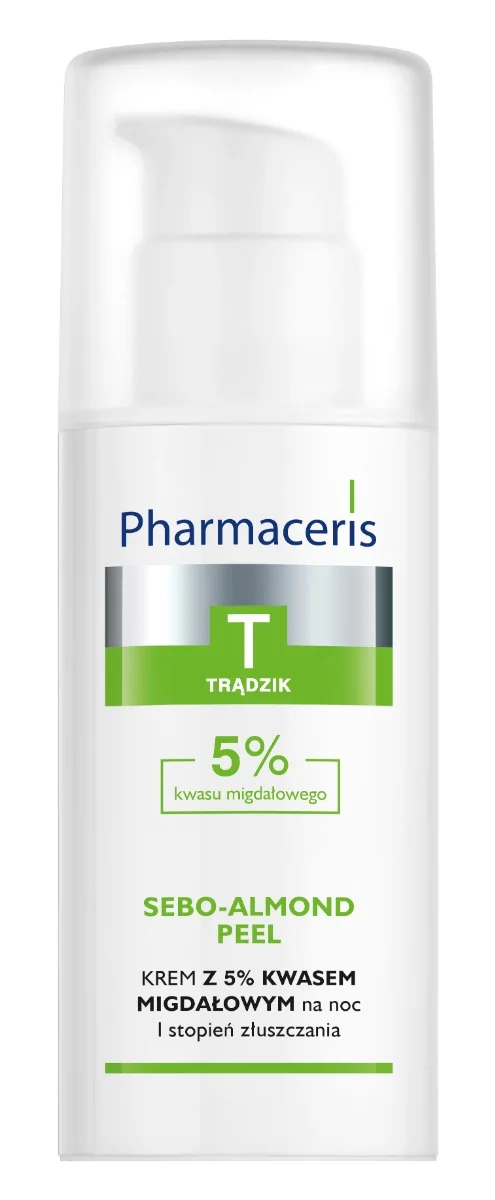 Pharmaceris T Sebo-Almond Peel krem z 5% kwasem migdałowym na noc I stopień złuszczania, 50 ml