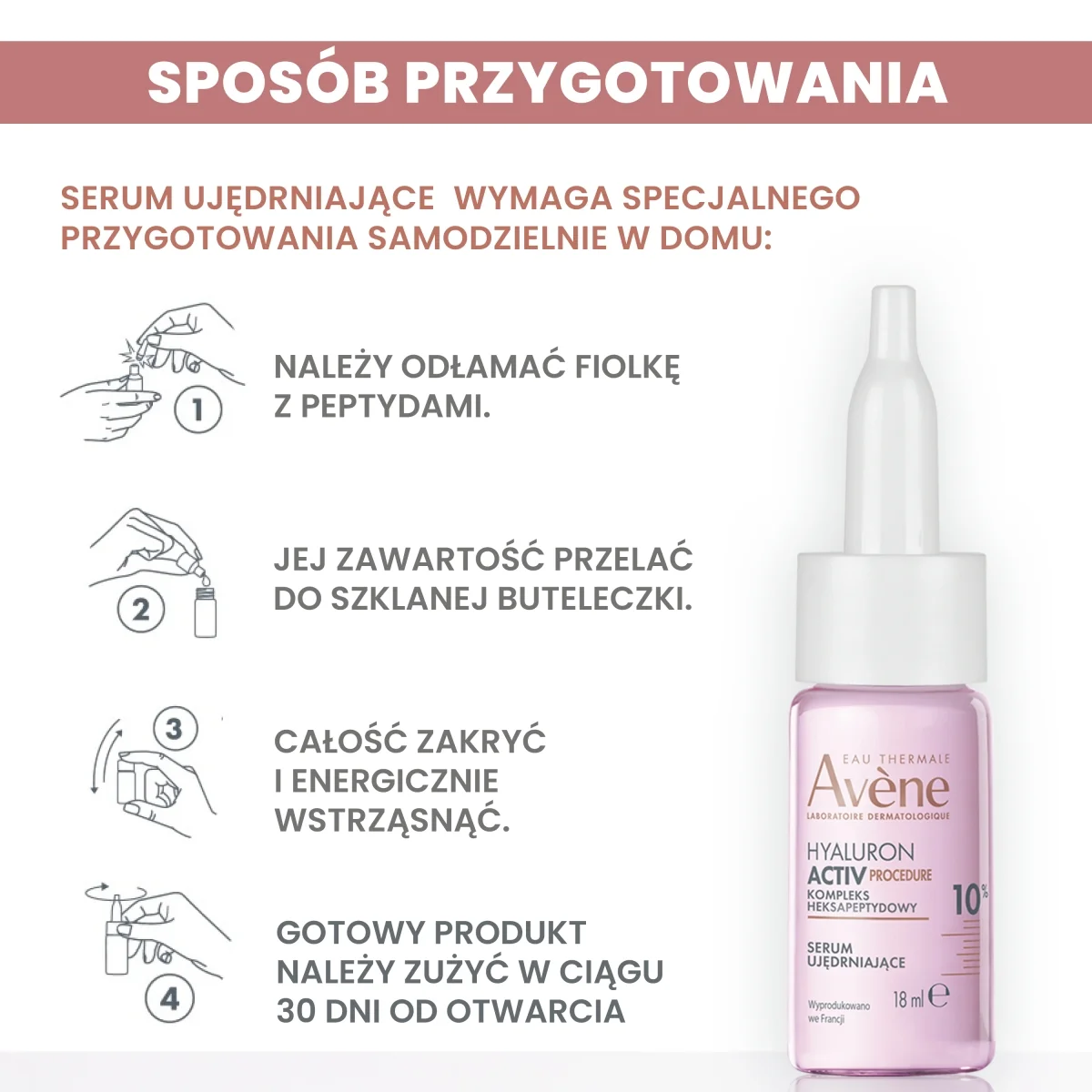 Avene Hyaluron Activ Procedure serum ujędrniające z peptydami, 18 ml + 2 ml
