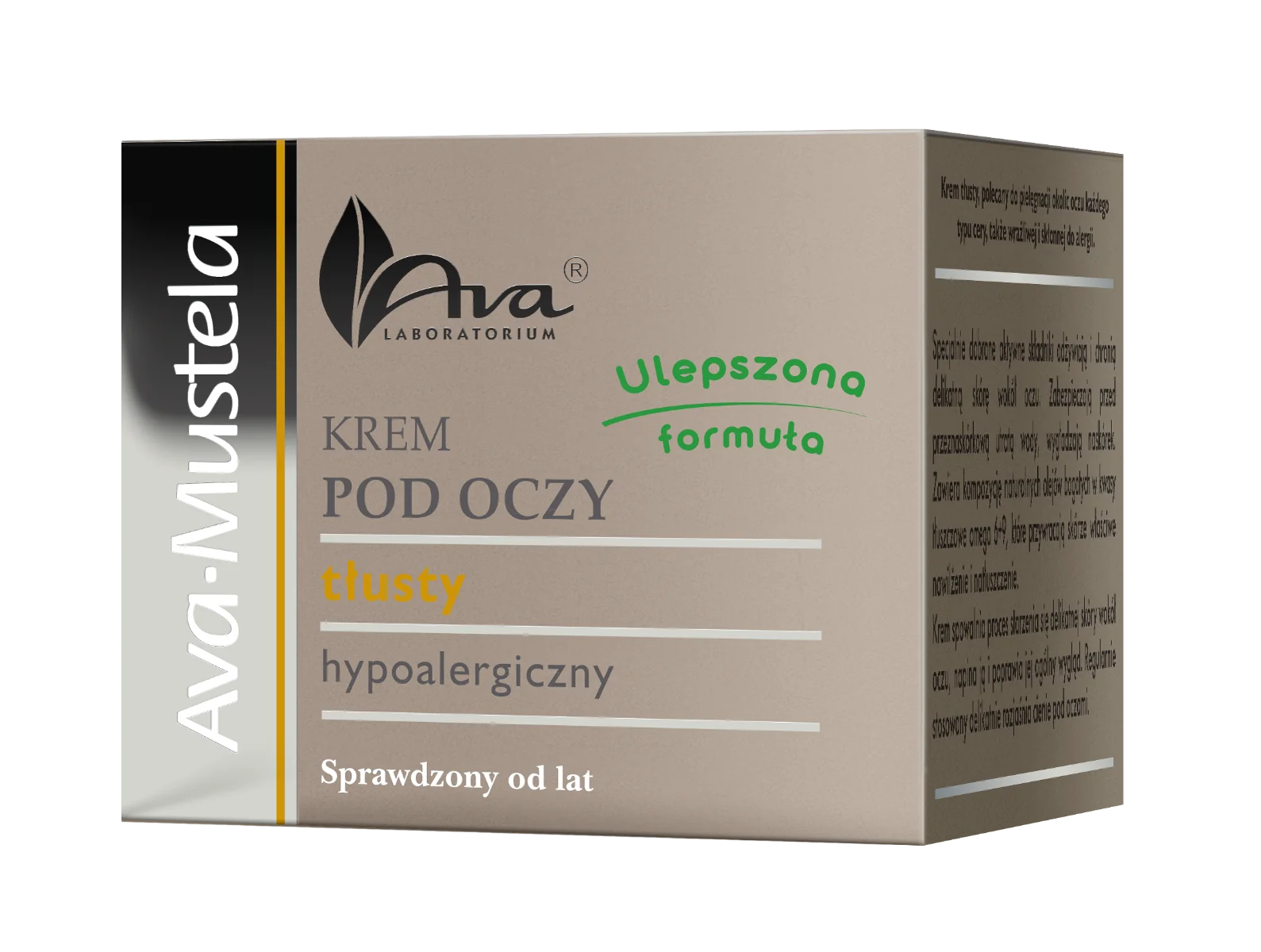 Ava Mustela Ulepszona formuła krem pod oczy tłusty, 50 ml