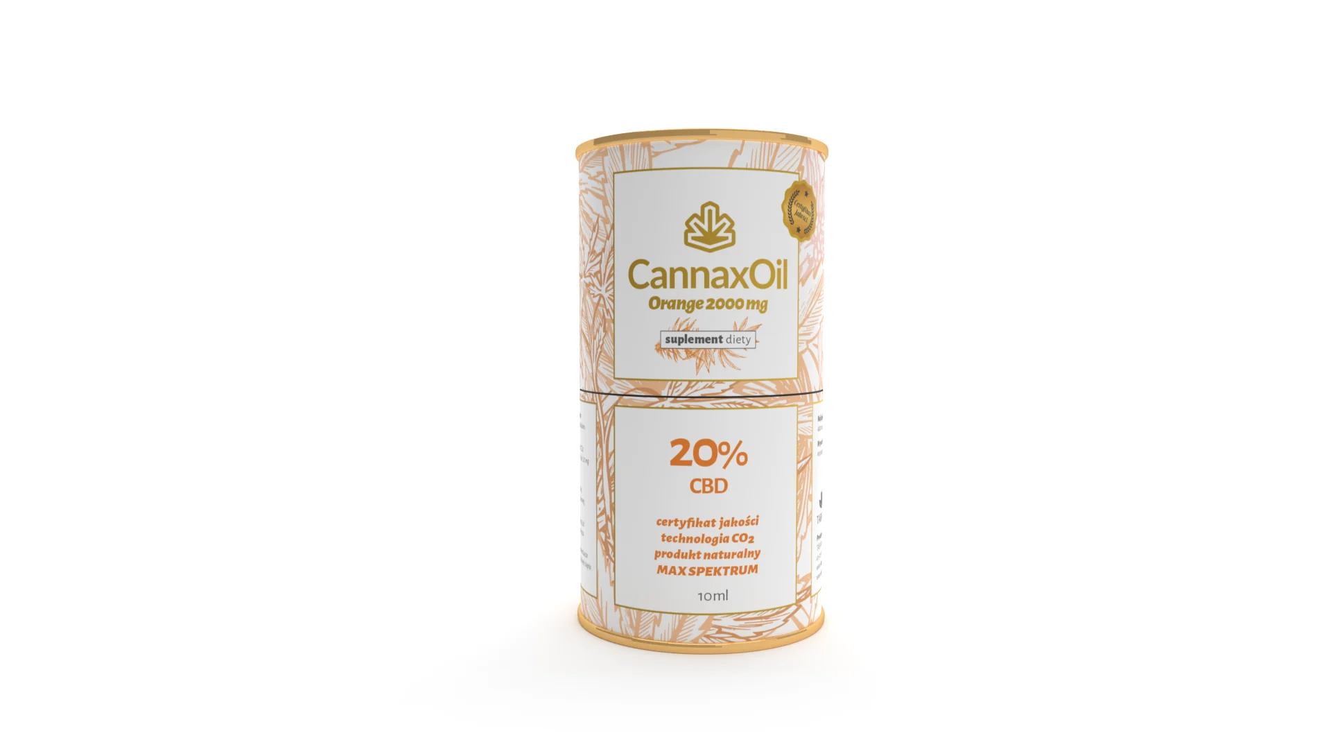 CannaxOil orange 2000 mg olej z ekstraktem z konopi włóknistych, 10 ml