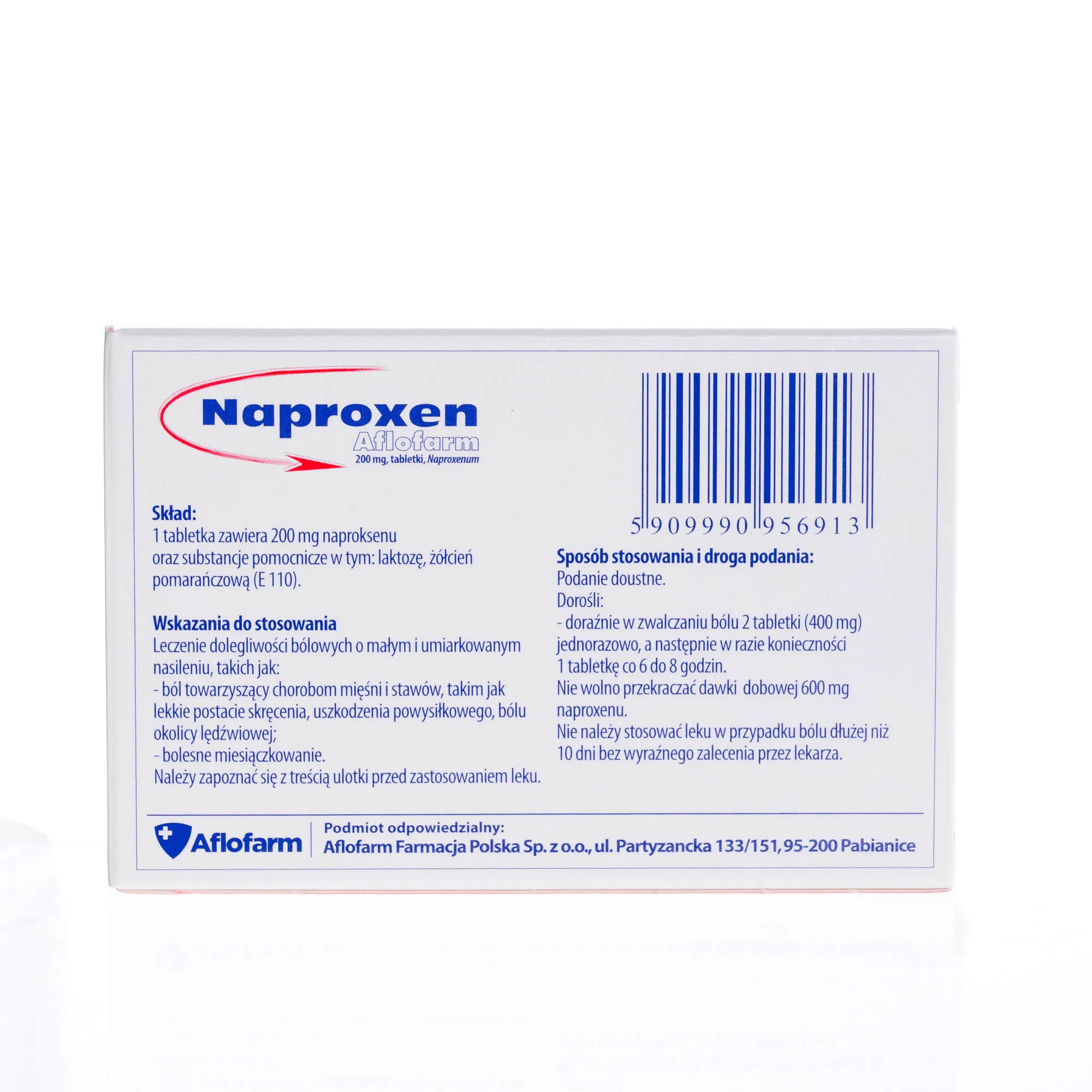 Naproxen Aflofarm 200 mg, 10 tabletek 