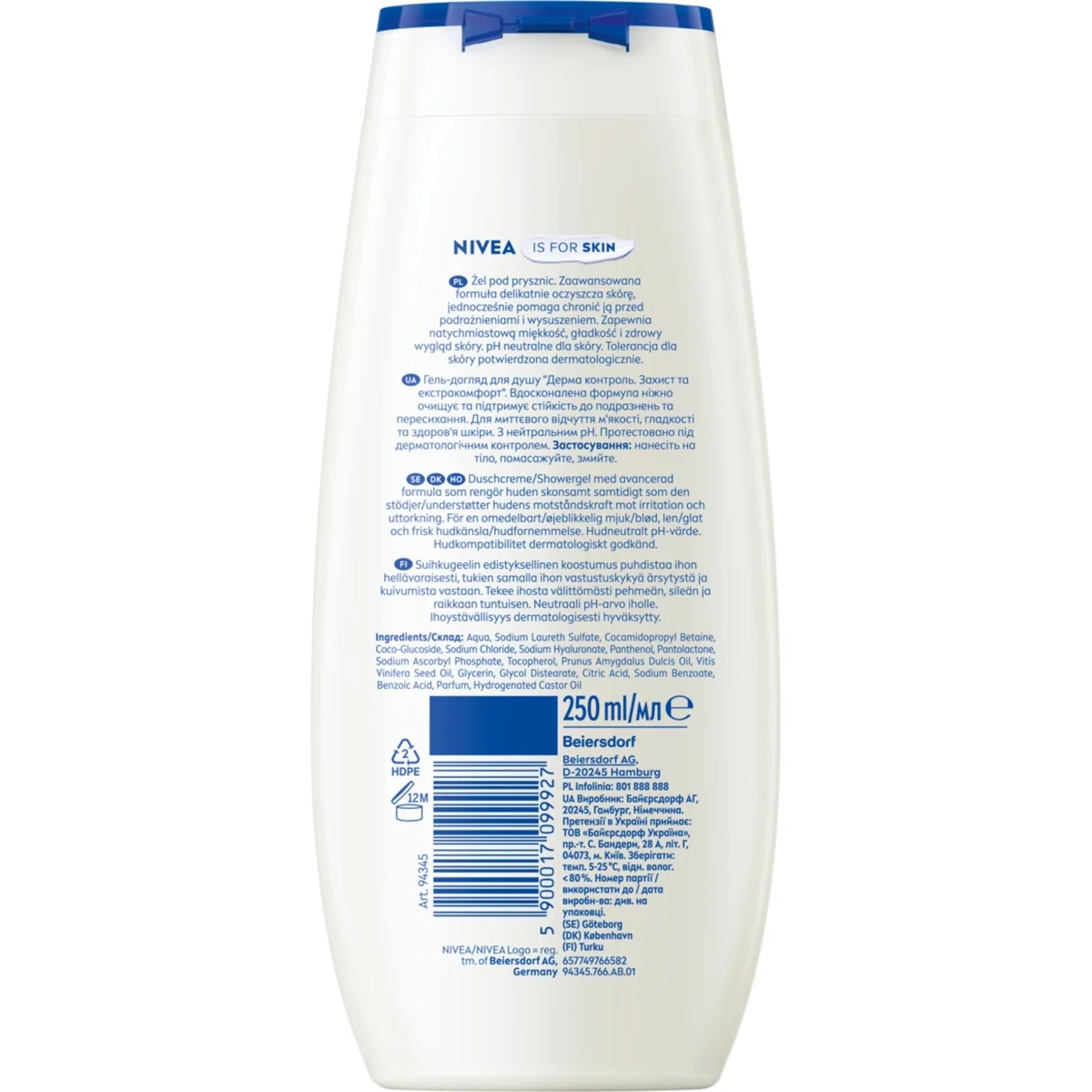 Nivea Derma Control Defend żel pod prysznic, 250 ml