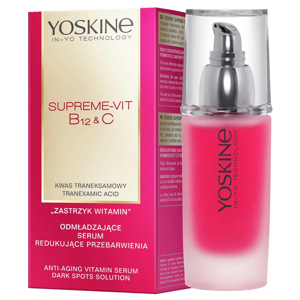 Yoskine Supreme-Vit B12 & C odmładzające serum redukujące przebarwienia, 30 ml