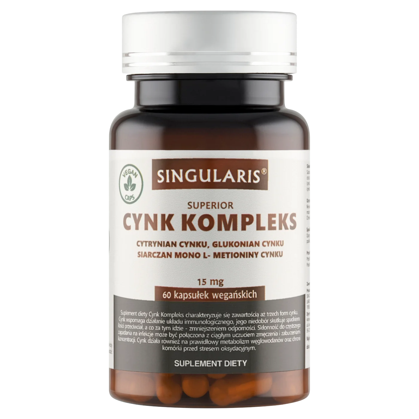 Singularis Superior Cynk Kompleks 15 mg 60 kapsułek